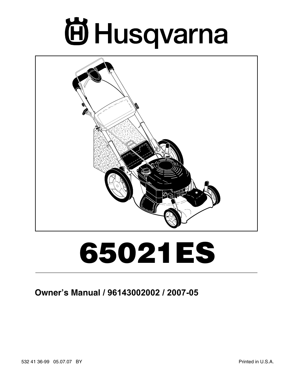 Husqvarna 65021ES User Manual | 20 pages