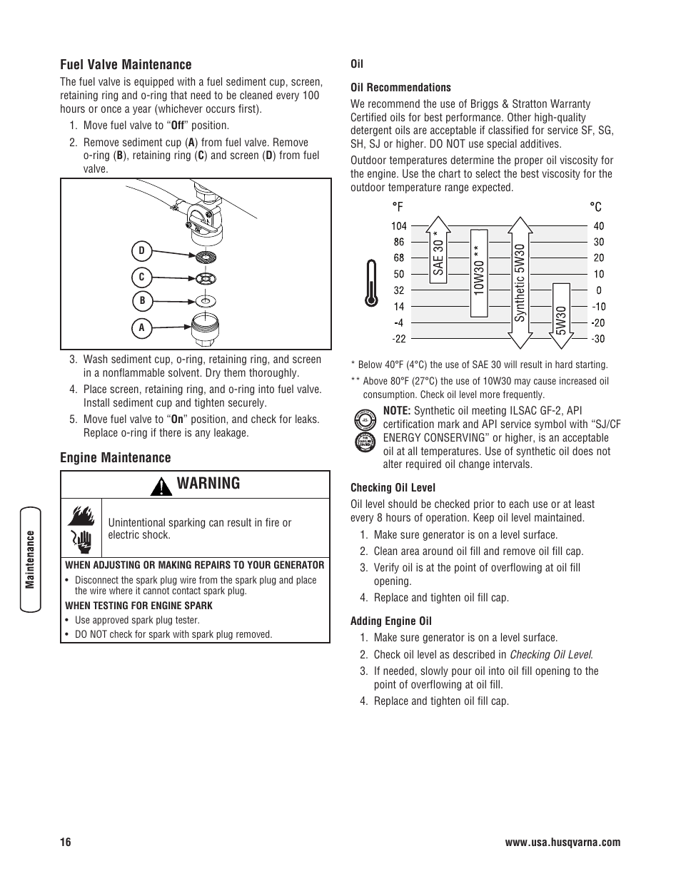 Warning | Husqvarna 1055 GN User Manual | Page 16 / 29