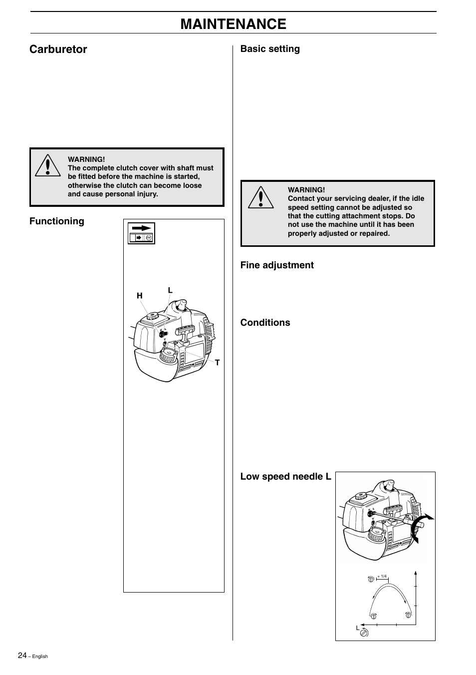 Maintenance | Husqvarna 323R  EN User Manual | Page 24 / 44