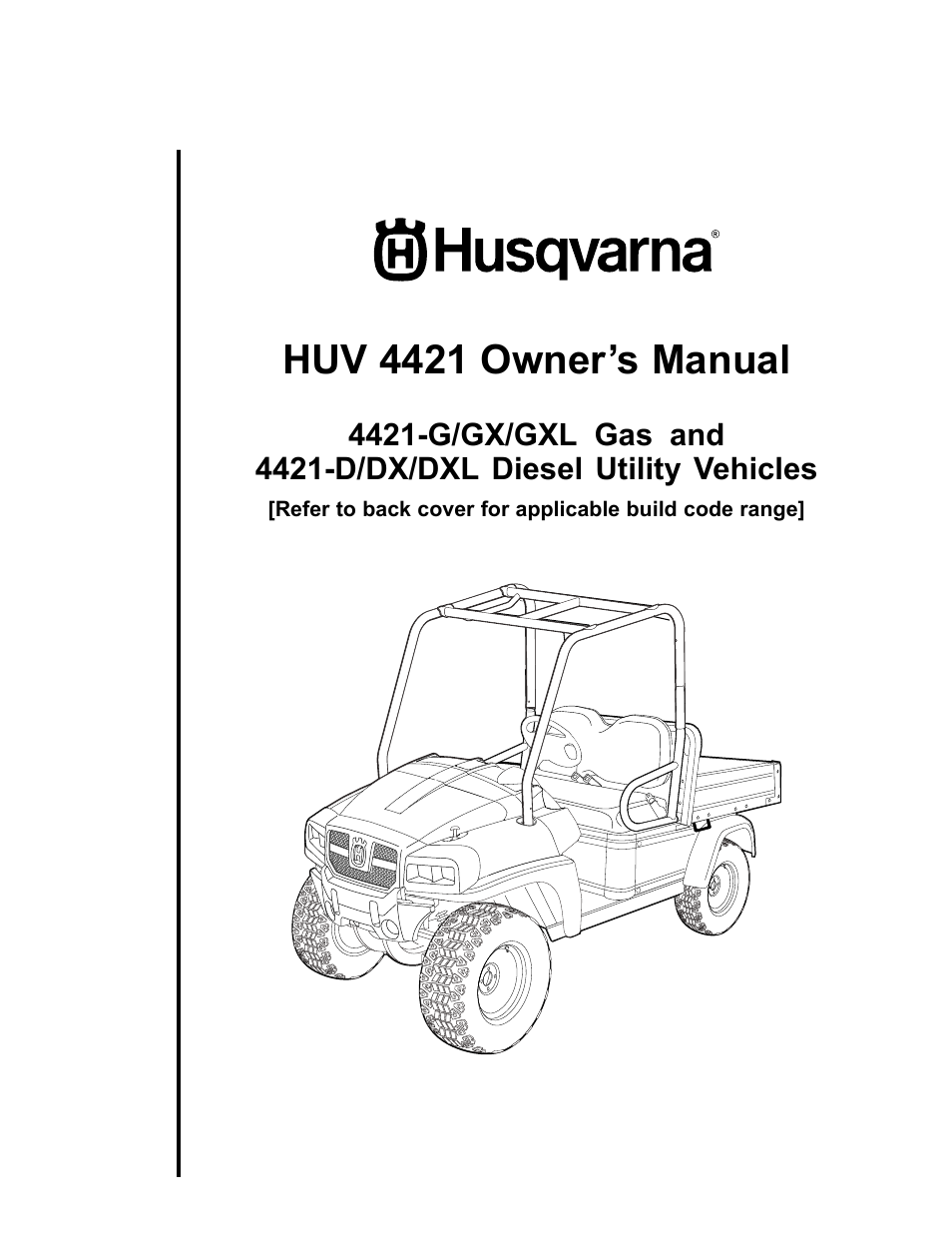 Husqvarna HUV 4421 4421-G/GX/GXL User Manual | 68 pages