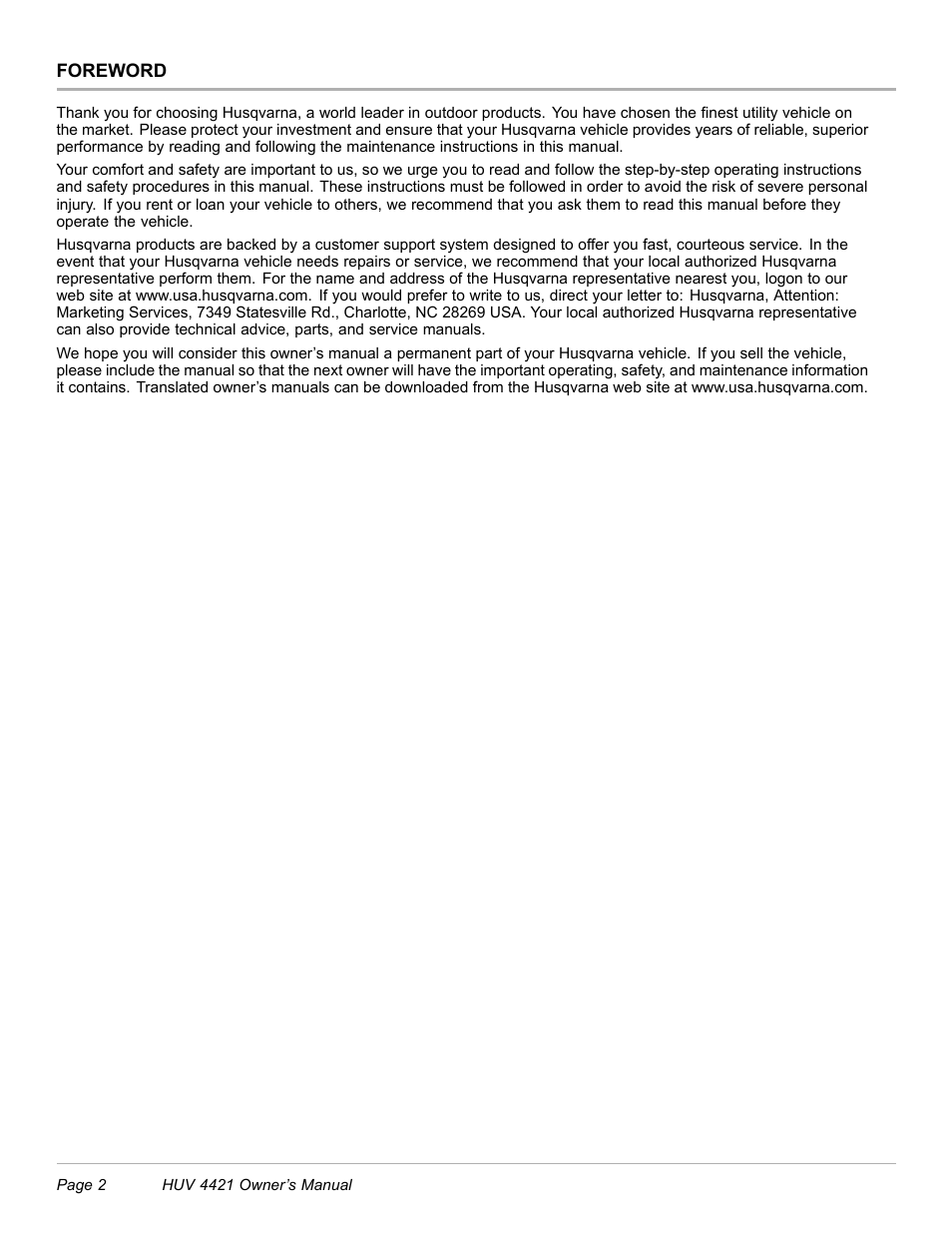 Husqvarna HUV 4421 4421-G/GX/GXL User Manual | Page 4 / 68