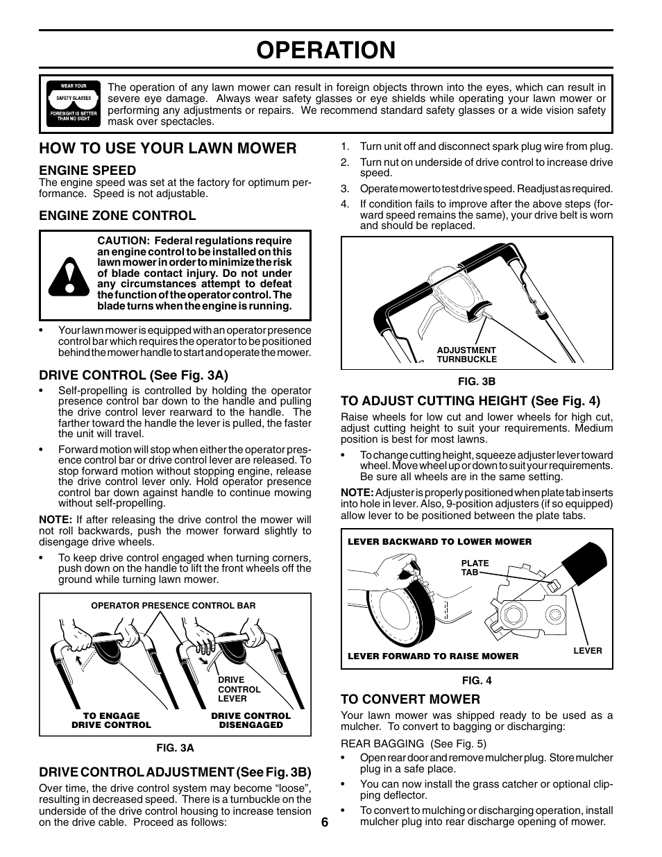 Operation, How to use your lawn mower | Husqvarna 62522SH User Manual | Page 6 / 20