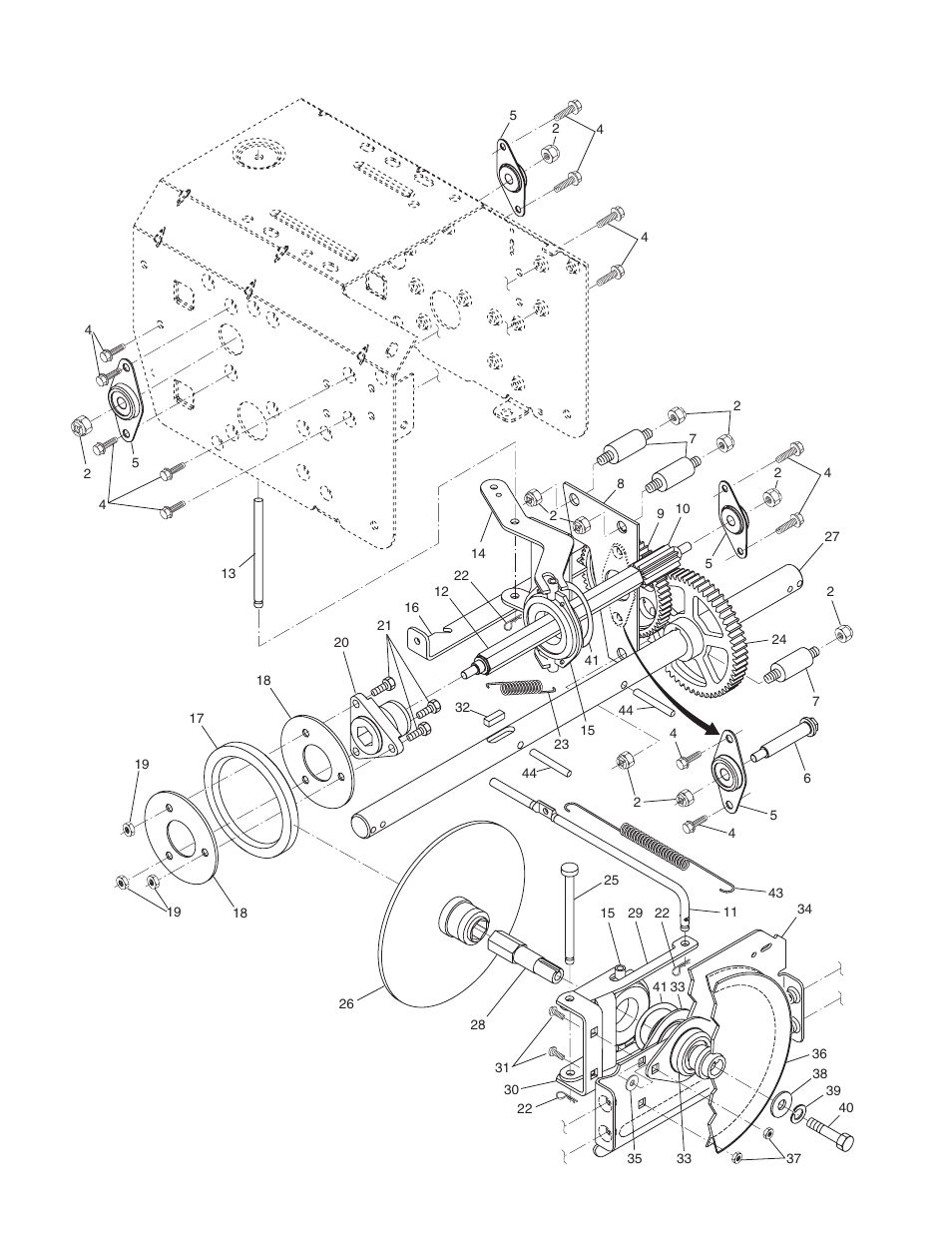 Drive, Repair parts drive | Husqvarna 5524STE User Manual | Page 26 / 32