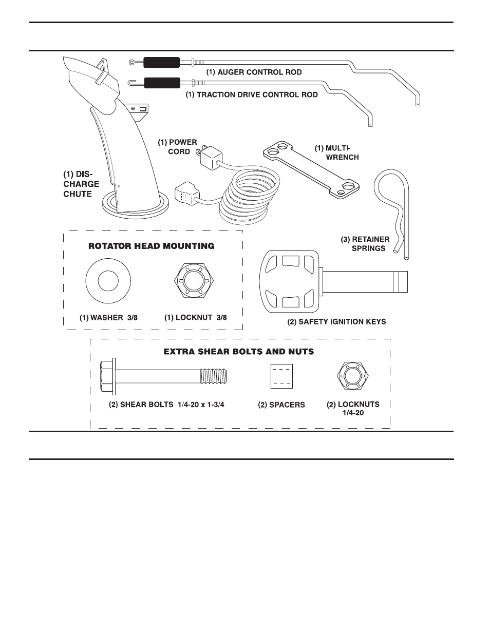 Parts packed separately, Parts packed separately in carton, Assembly / pre-operation | Husqvarna 5524STE User Manual | Page 4 / 32