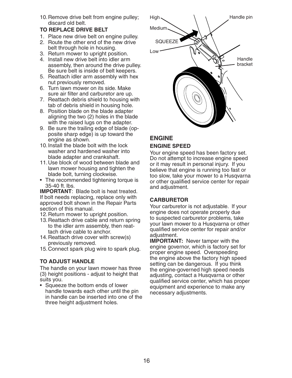 Husqvarna 917.37583 User Manual | Page 16 / 30