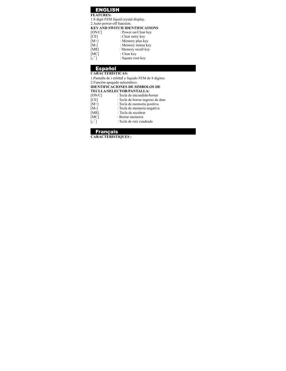 CITIZEN W11-S User Manual | Page 3 / 12