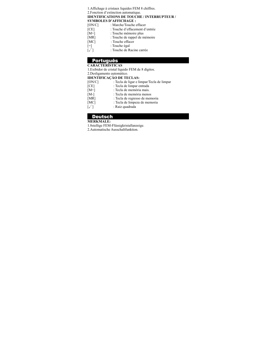 CITIZEN W11-S User Manual | Page 4 / 12