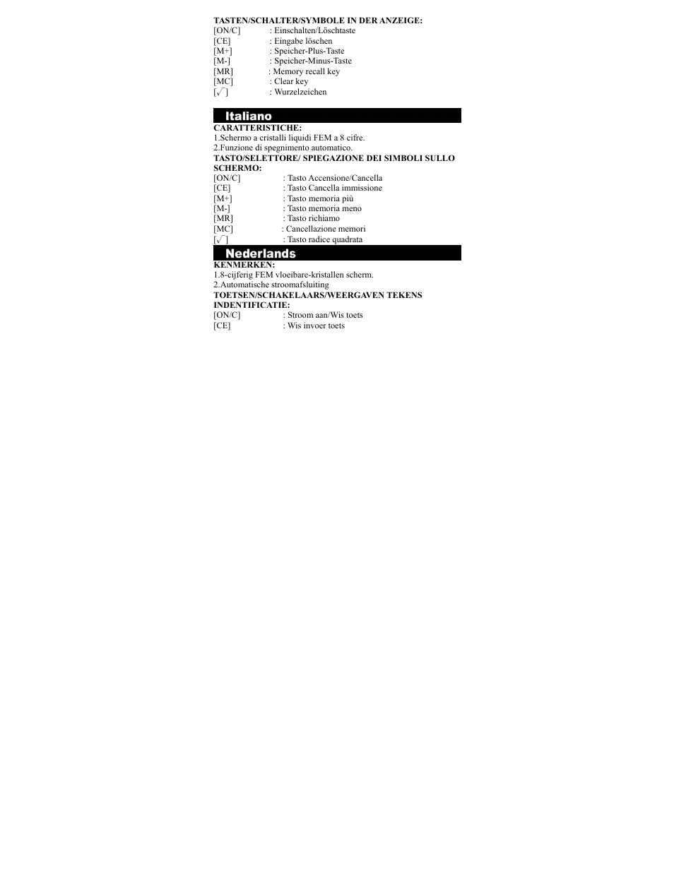 CITIZEN W11-S User Manual | Page 5 / 12