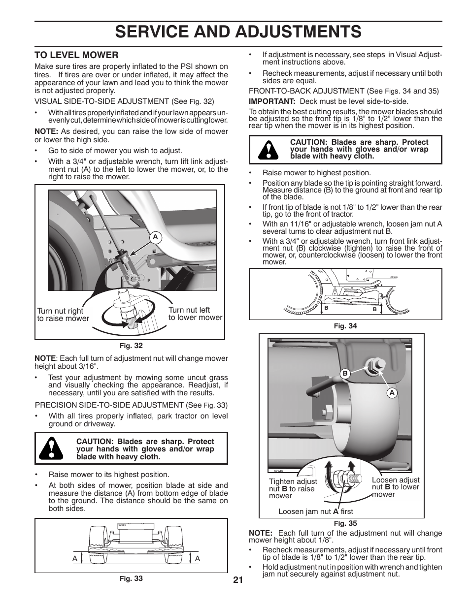 Service and adjustments | Husqvarna 532 44 05-66 User Manual | Page 21 / 48