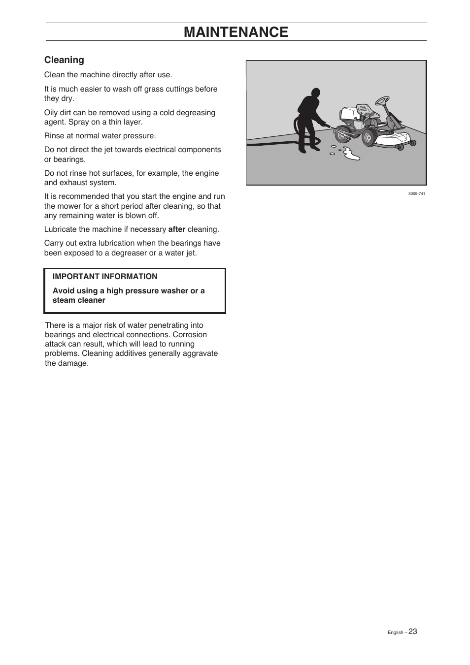 Maintenance | Husqvarna 11 C User Manual | Page 25 / 52