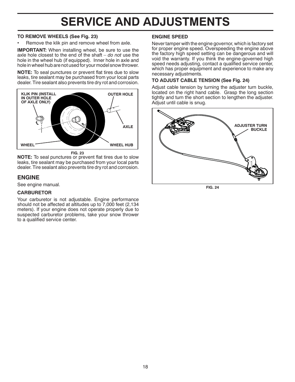 Service and adjustments | Husqvarna 96193005700 User Manual | Page 18 / 24