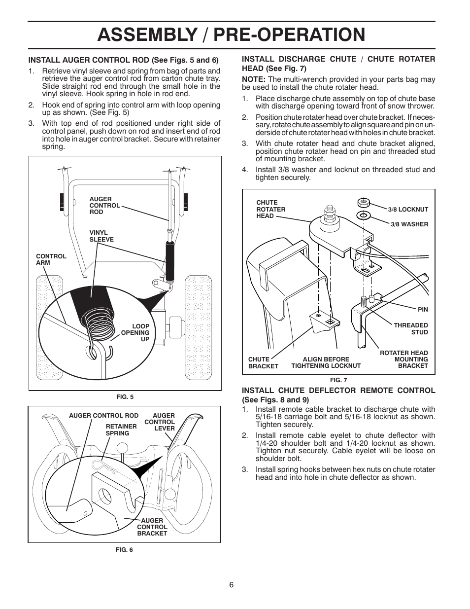 Assembly / pre-operation | Husqvarna 96193005700 User Manual | Page 6 / 24