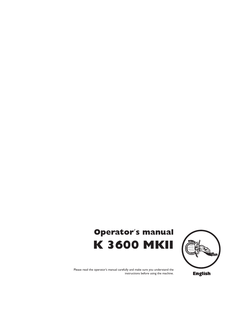 Husqvarna K 3600 MKII User Manual | 24 pages