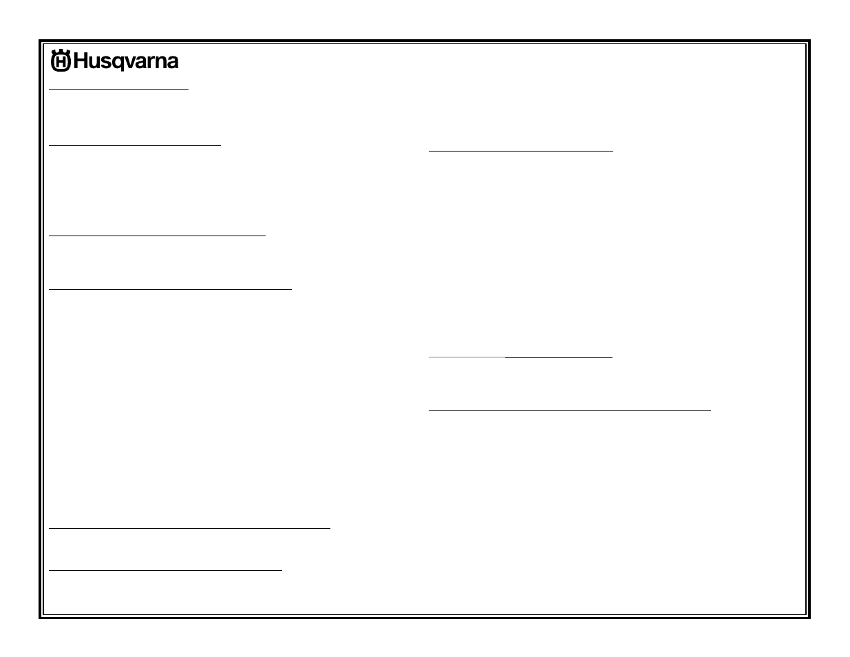 Warranty statement | Husqvarna 240 User Manual | Page 26 / 26