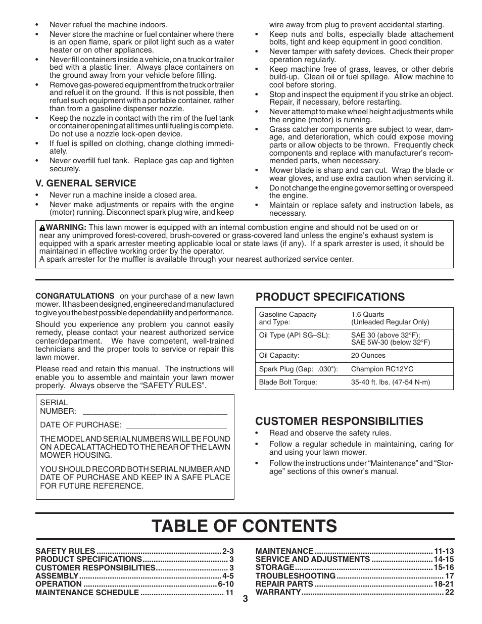 Husqvarna 87521RSX User Manual | Page 3 / 22