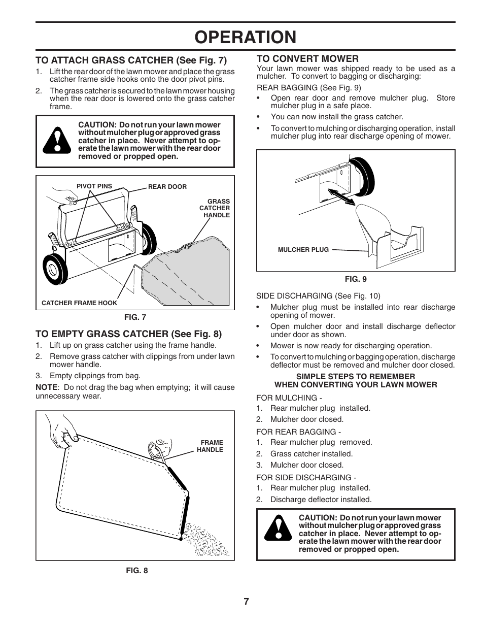 Operation | Husqvarna 87521RSX User Manual | Page 7 / 22