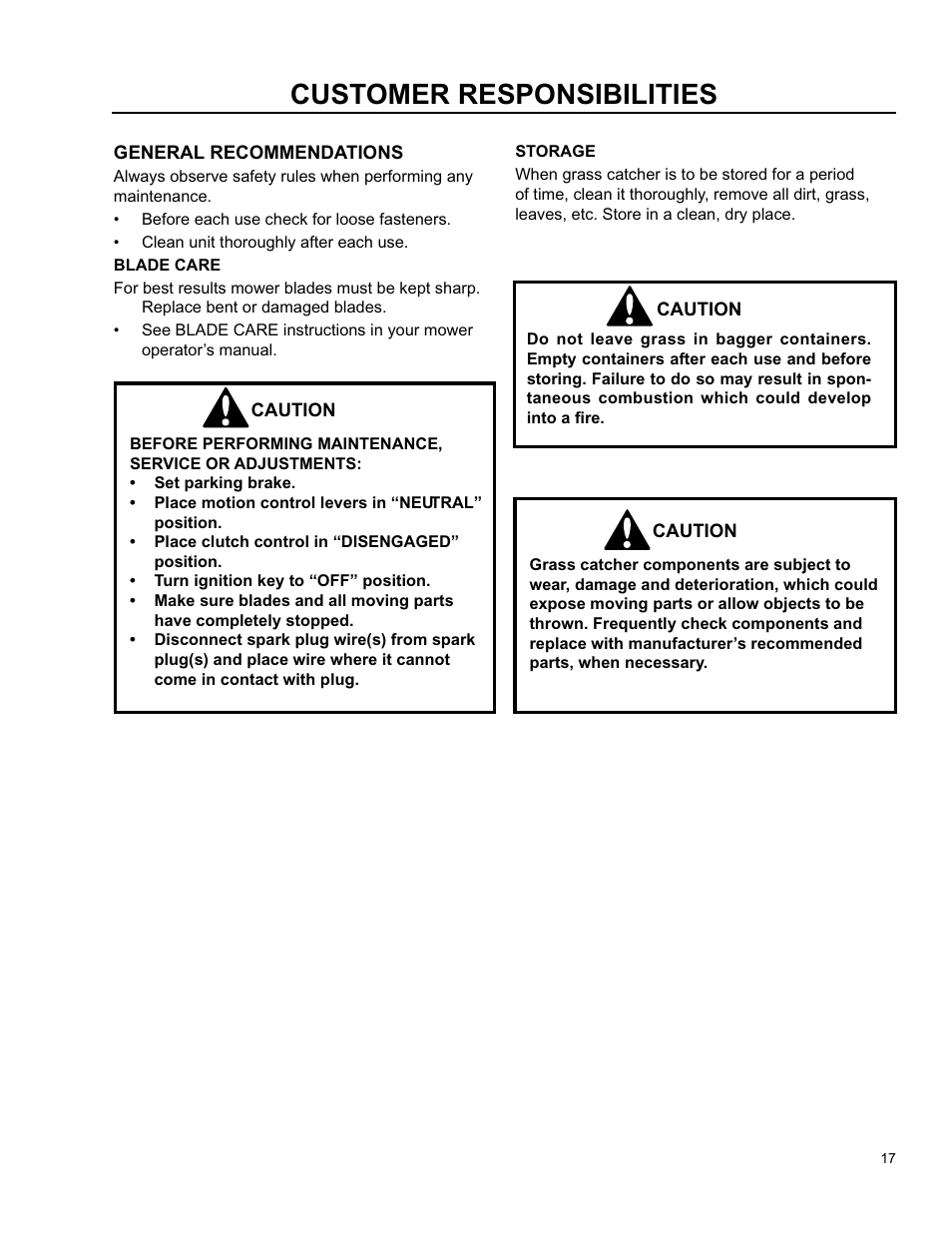 Customer responsibilities | Husqvarna O0803001 User Manual | Page 16 / 26
