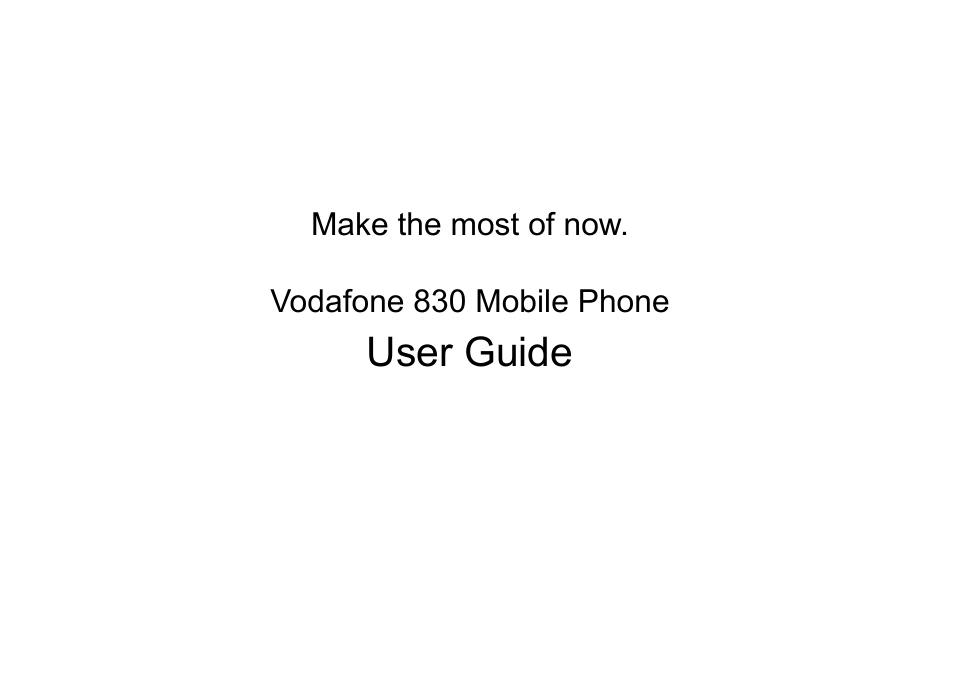 Husqvarna VODAFONE 830 User Manual | 60 pages