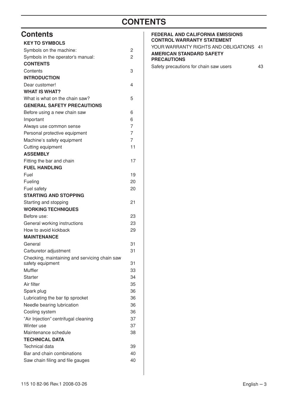 Husqvarna 355FXT  EU User Manual | Page 3 / 92