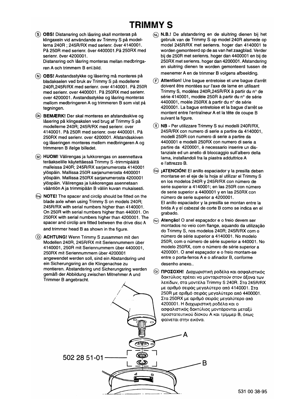 Husqvarna 240F User Manual | Page 38 / 45