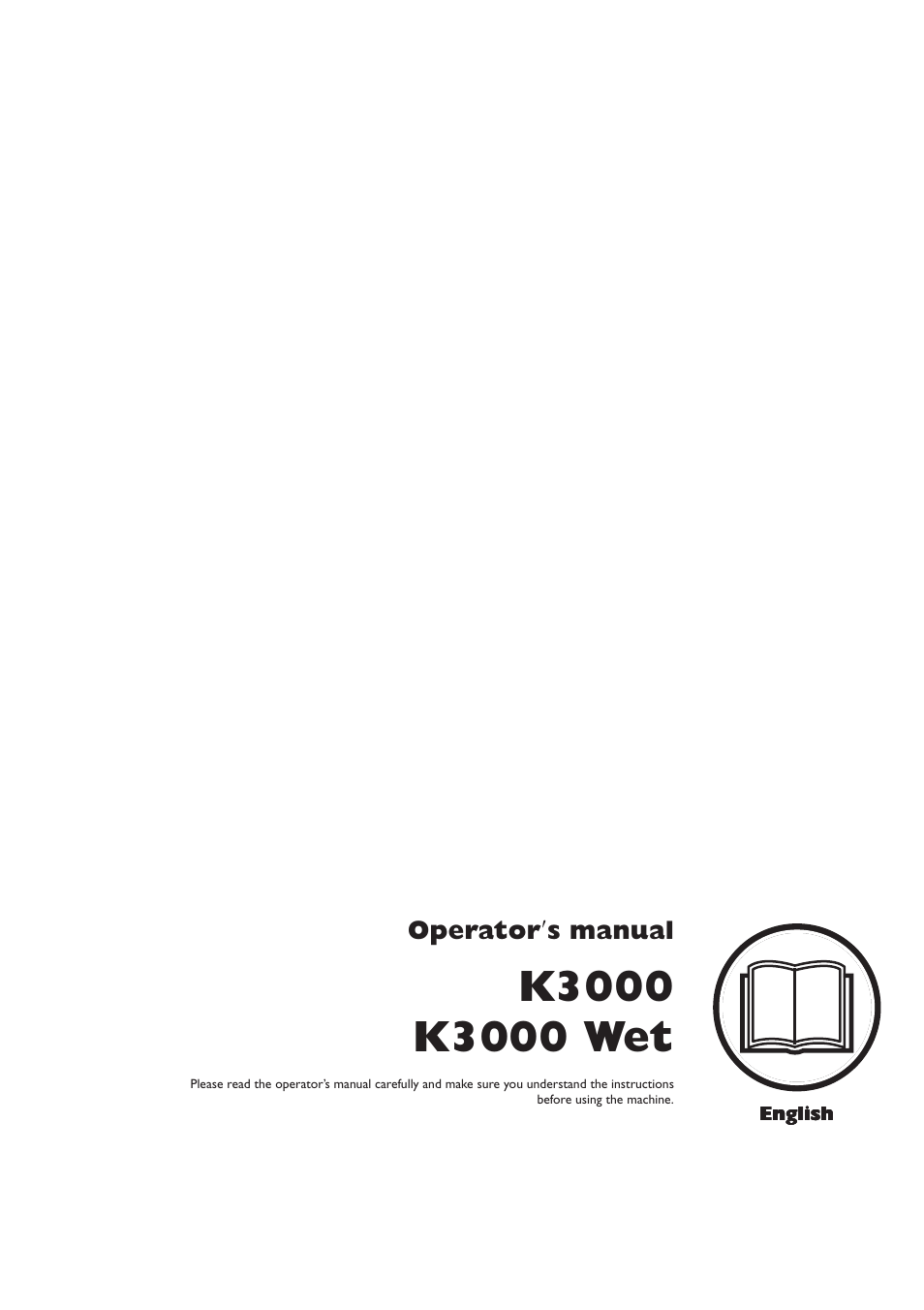 Husqvarna K3000 Wet User Manual | 24 pages