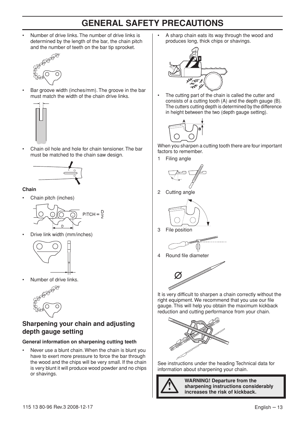 General safety precautions | Husqvarna 435e User Manual | Page 13 / 92