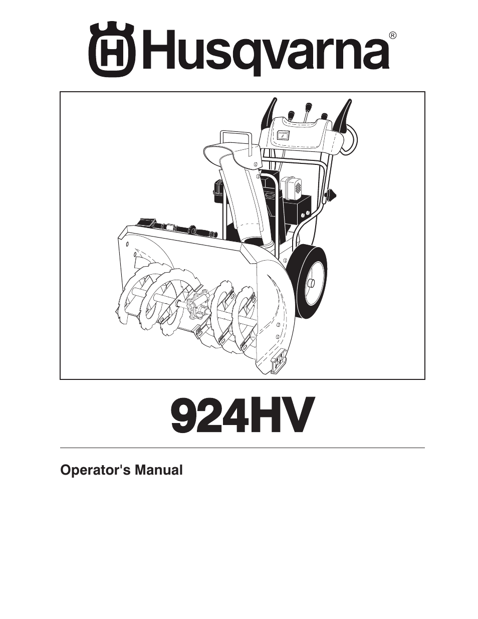 Husqvarna 924HV User Manual | 24 pages