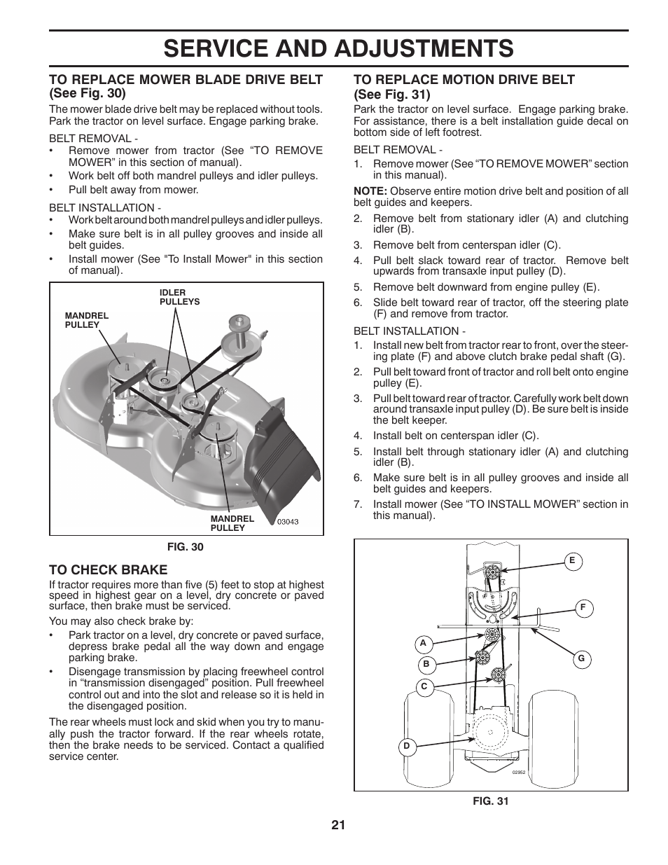 Service and adjustments | Husqvarna 96045002100 User Manual | Page 21 / 44