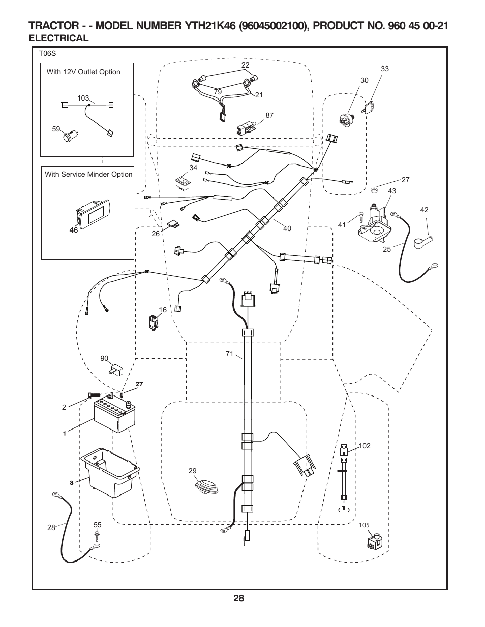 Electrical | Husqvarna 96045002100 User Manual | Page 28 / 44
