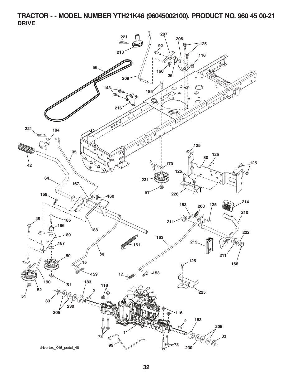 Drive | Husqvarna 96045002100 User Manual | Page 32 / 44