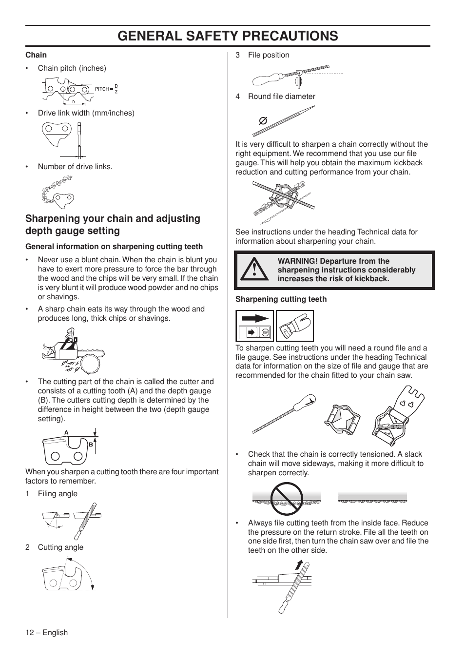 General safety precautions | Husqvarna 395XPG User Manual | Page 12 / 44