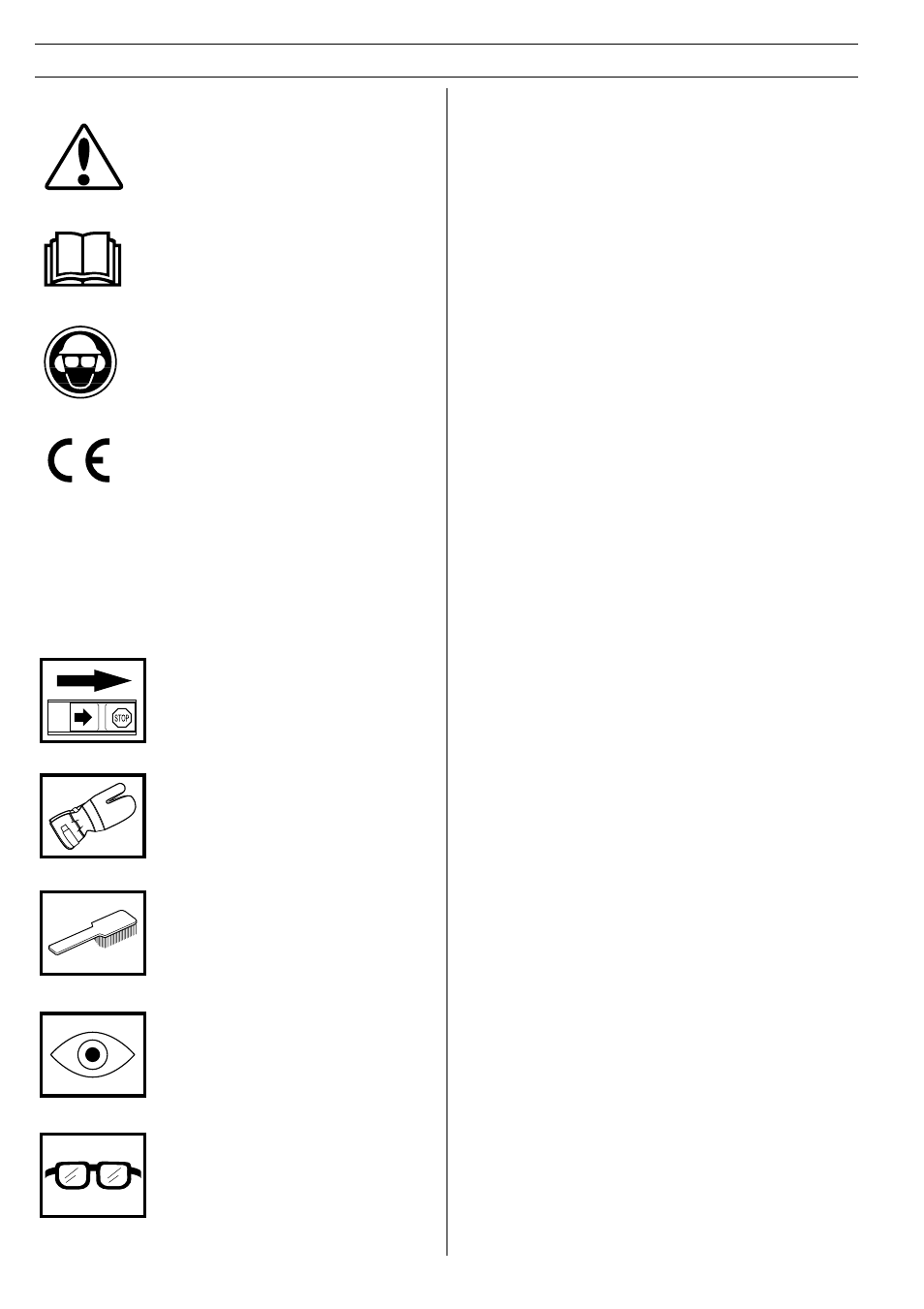 Key to symbols, Symbols on the chain saw, Symbols in the operator’s manual | Husqvarna 61 User Manual | Page 2 / 41