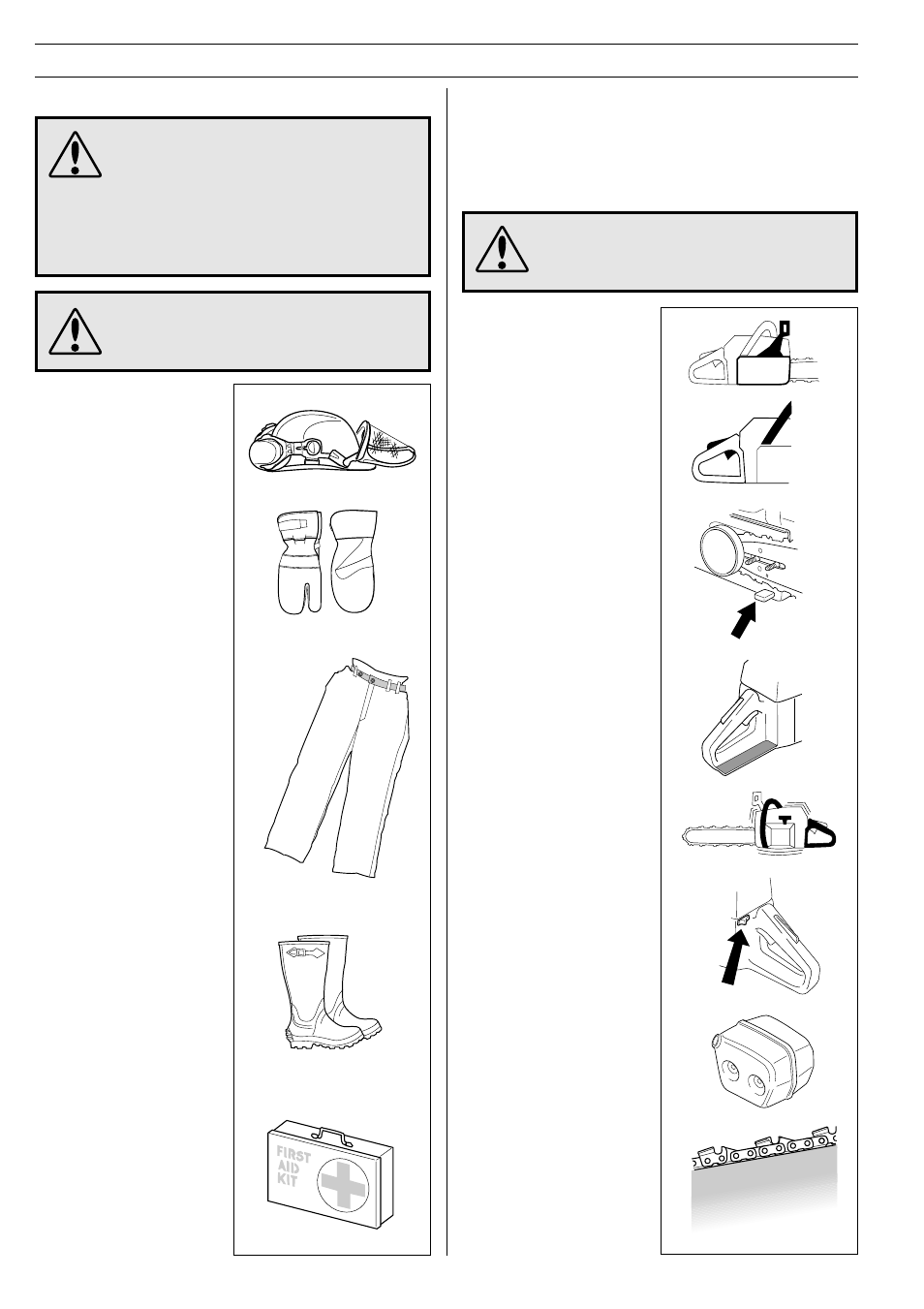 Safety instructions, Chain saw safety equipment, Personal protective equipment | Husqvarna 61 User Manual | Page 4 / 41