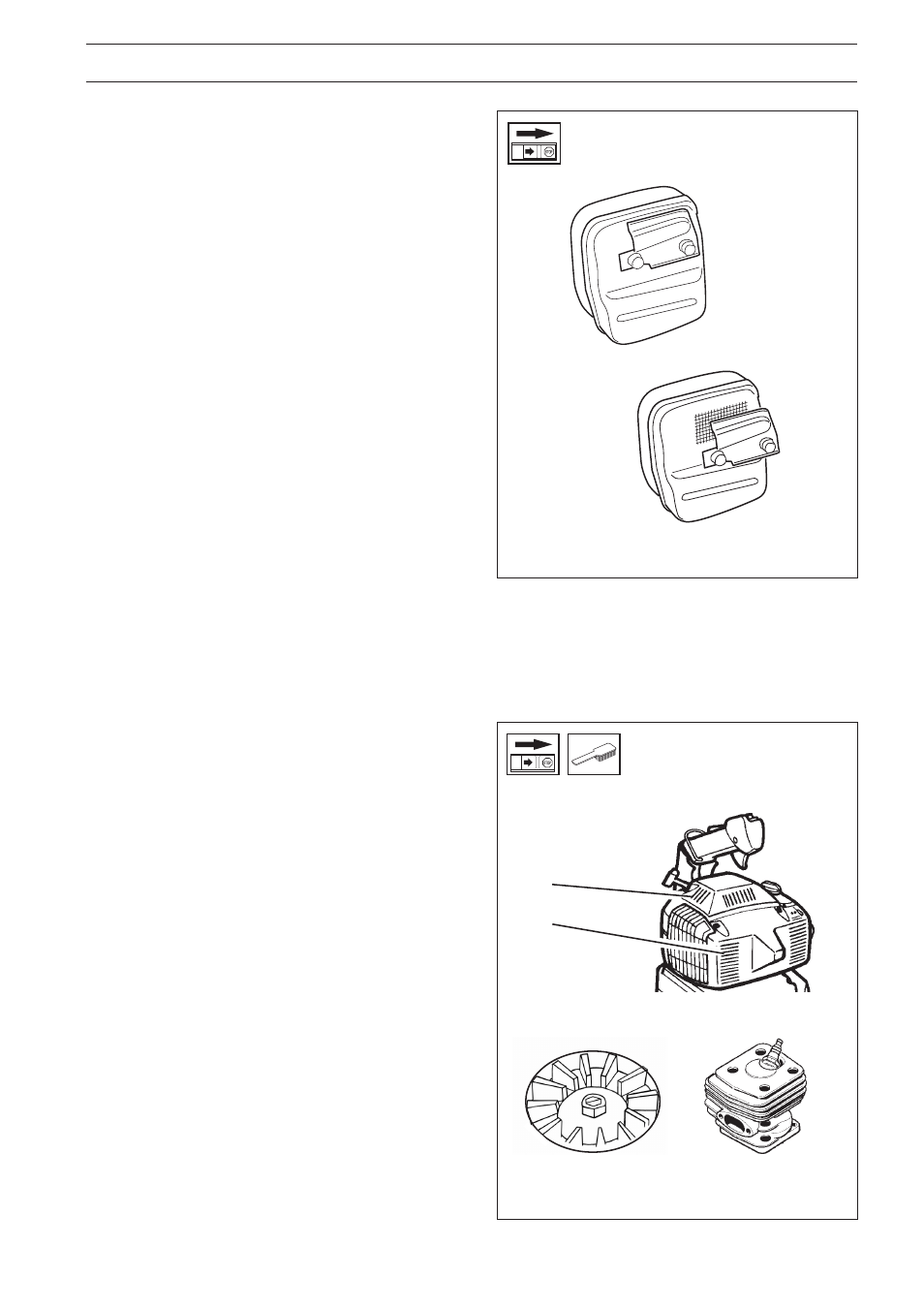 Maintenance muffler, Cooling system | Husqvarna 225 HBV User Manual | Page 21 / 32