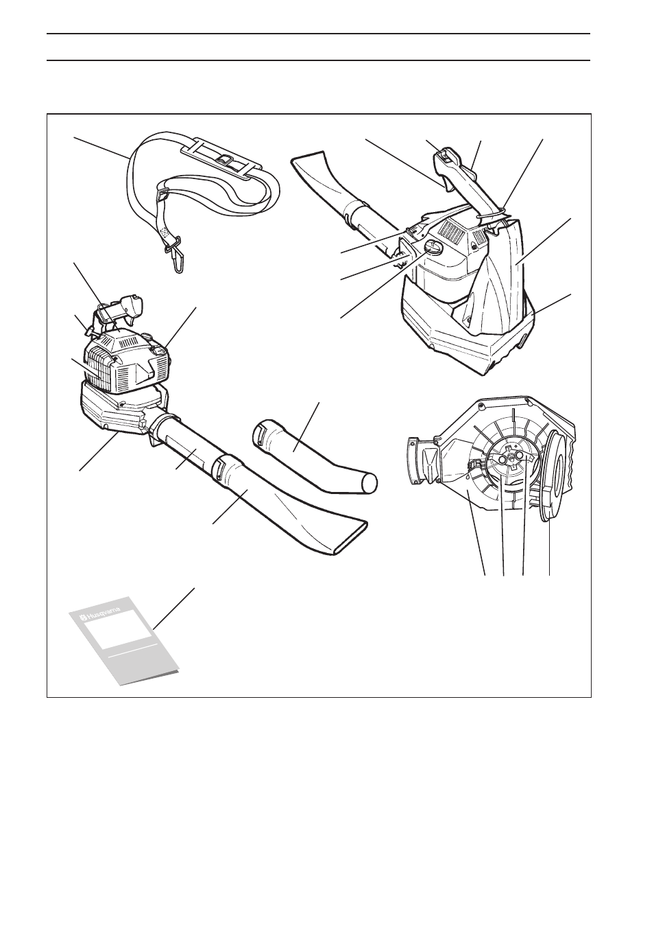 Description, Description the blower | Husqvarna 225 HBV User Manual | Page 8 / 32