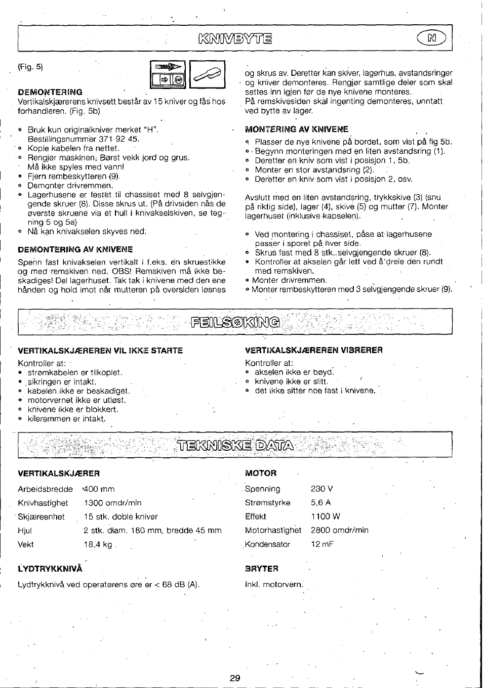 Montering av knivene | Husqvarna 295-6273-01 User Manual | Page 31 / 42