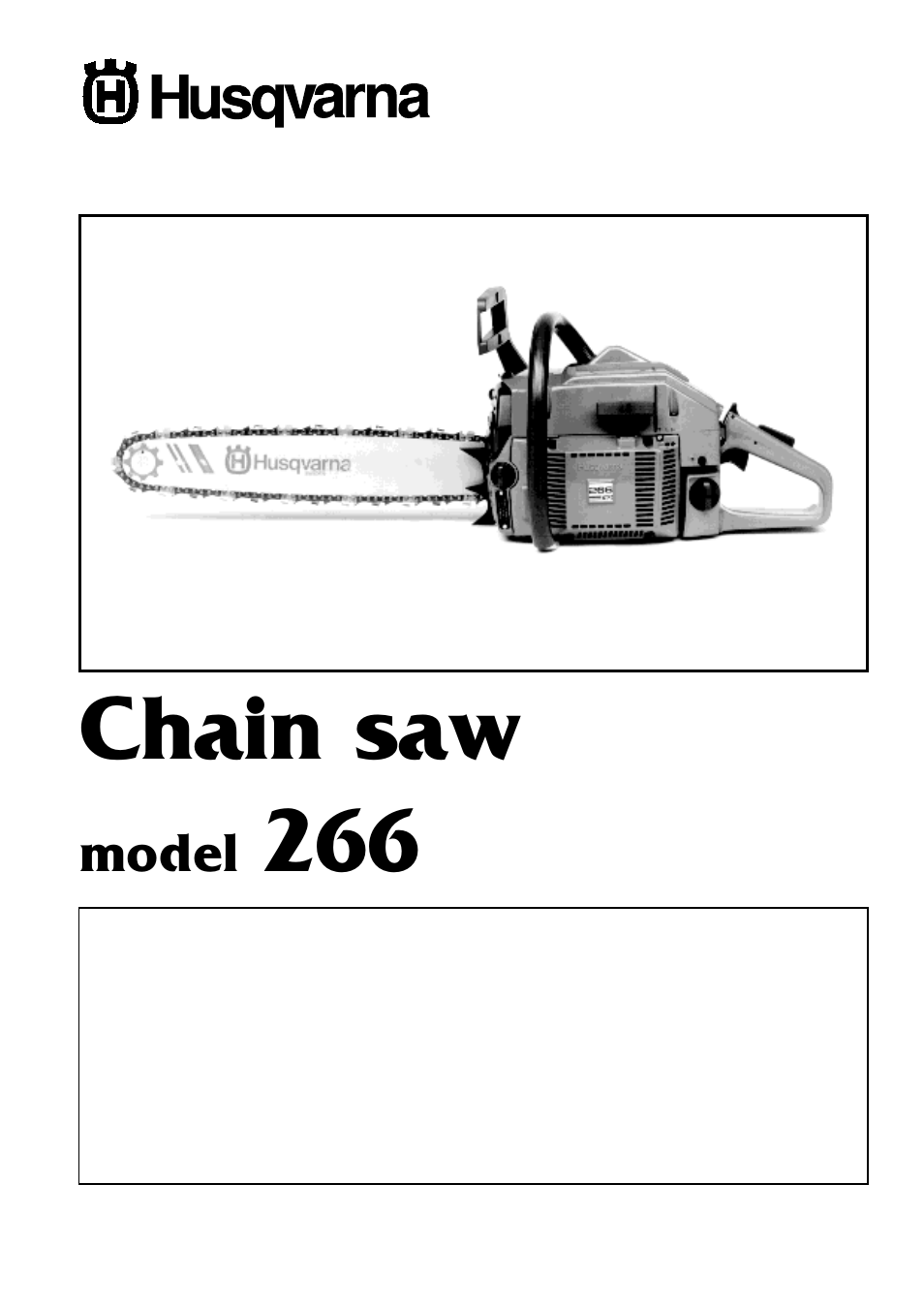 Husqvarna 266 User Manual | 8 pages