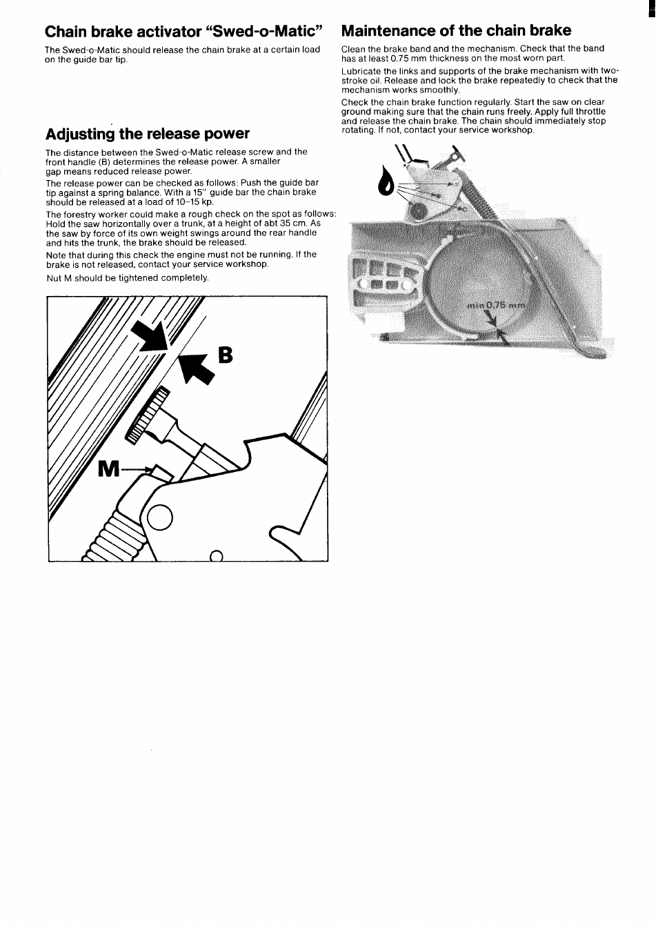 Adjusting the release power | Husqvarna 266 User Manual | Page 3 / 8