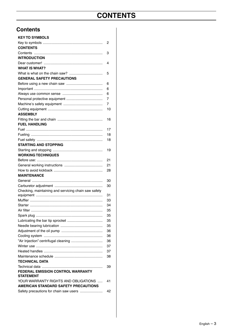 Husqvarna 570 User Manual | Page 3 / 44