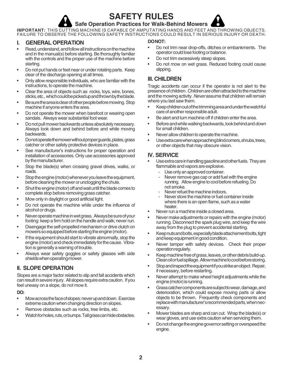 Safety rules | Husqvarna 6022CH User Manual | Page 2 / 18