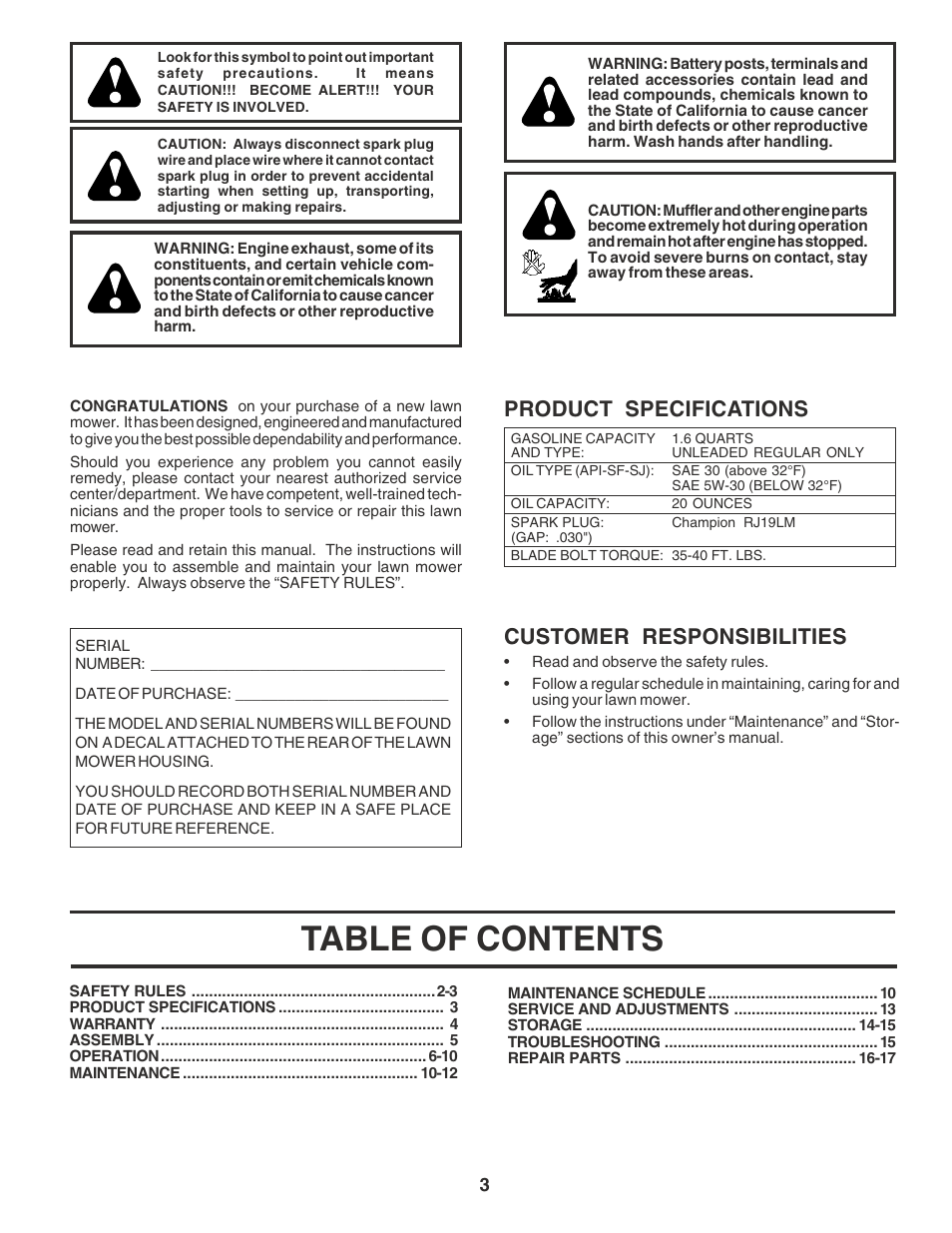 Husqvarna 6022CH User Manual | Page 3 / 18