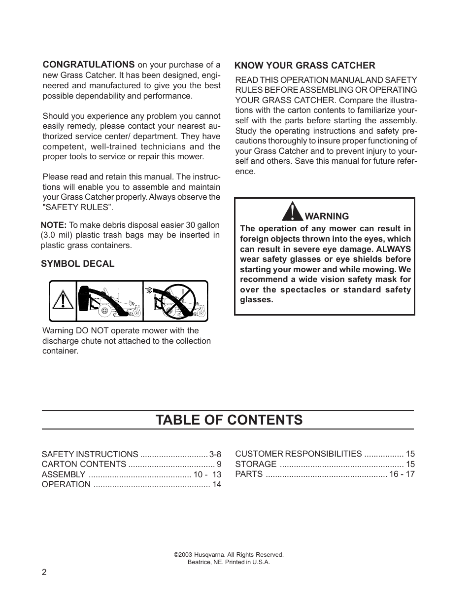 Husqvarna 968999211 User Manual | Page 2 / 20