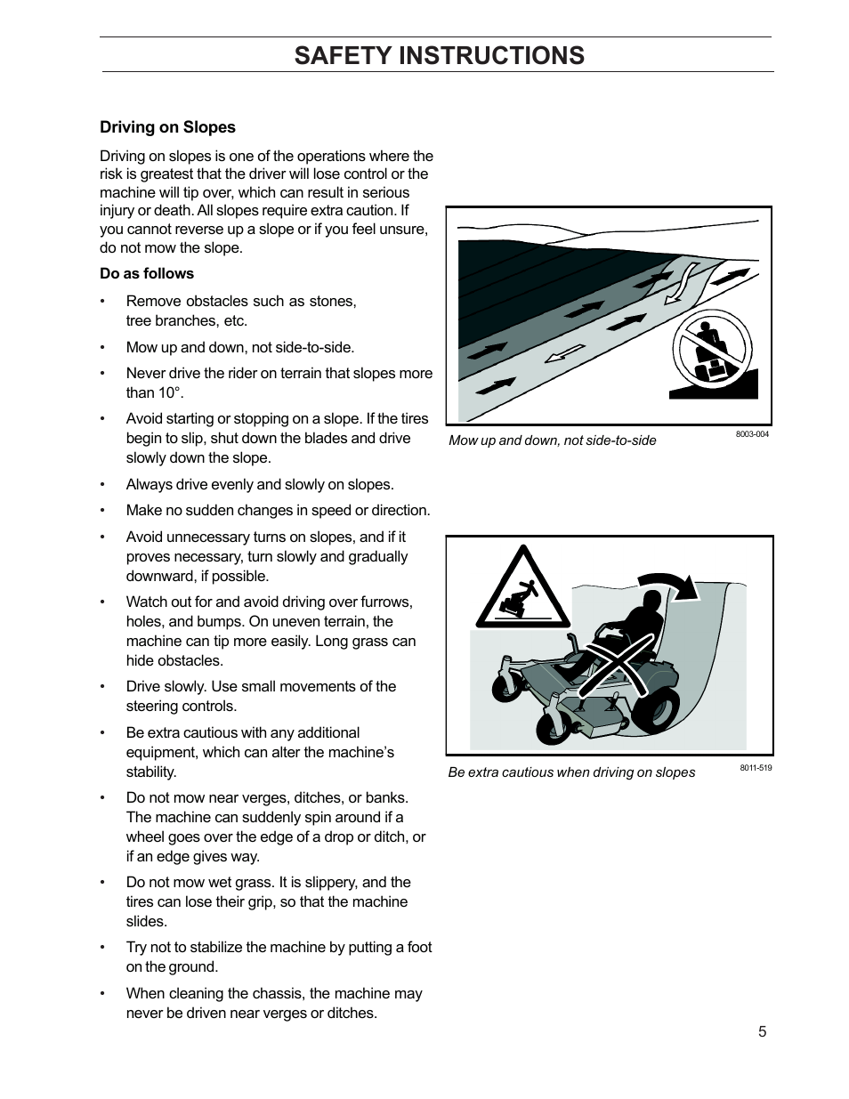 Safety instructions | Husqvarna 968999211 User Manual | Page 5 / 20