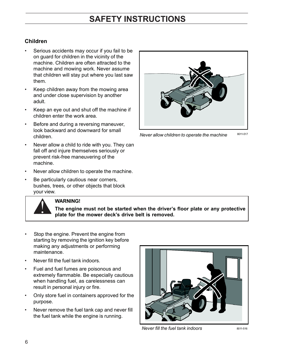 Safety instructions | Husqvarna 968999211 User Manual | Page 6 / 20