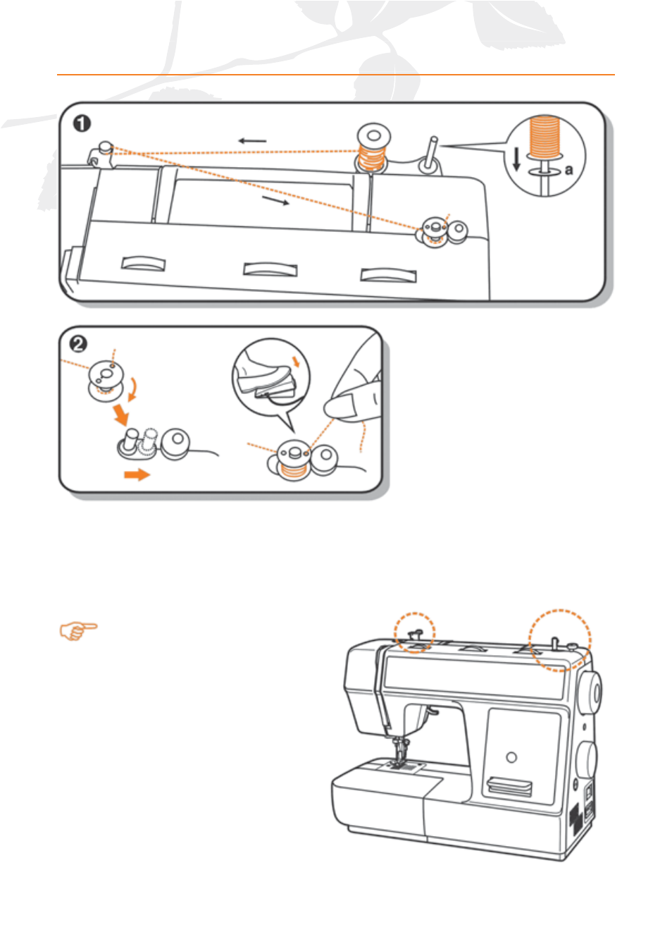 Winding the bobbin | Husqvarna E20 User Manual | Page 12 / 36