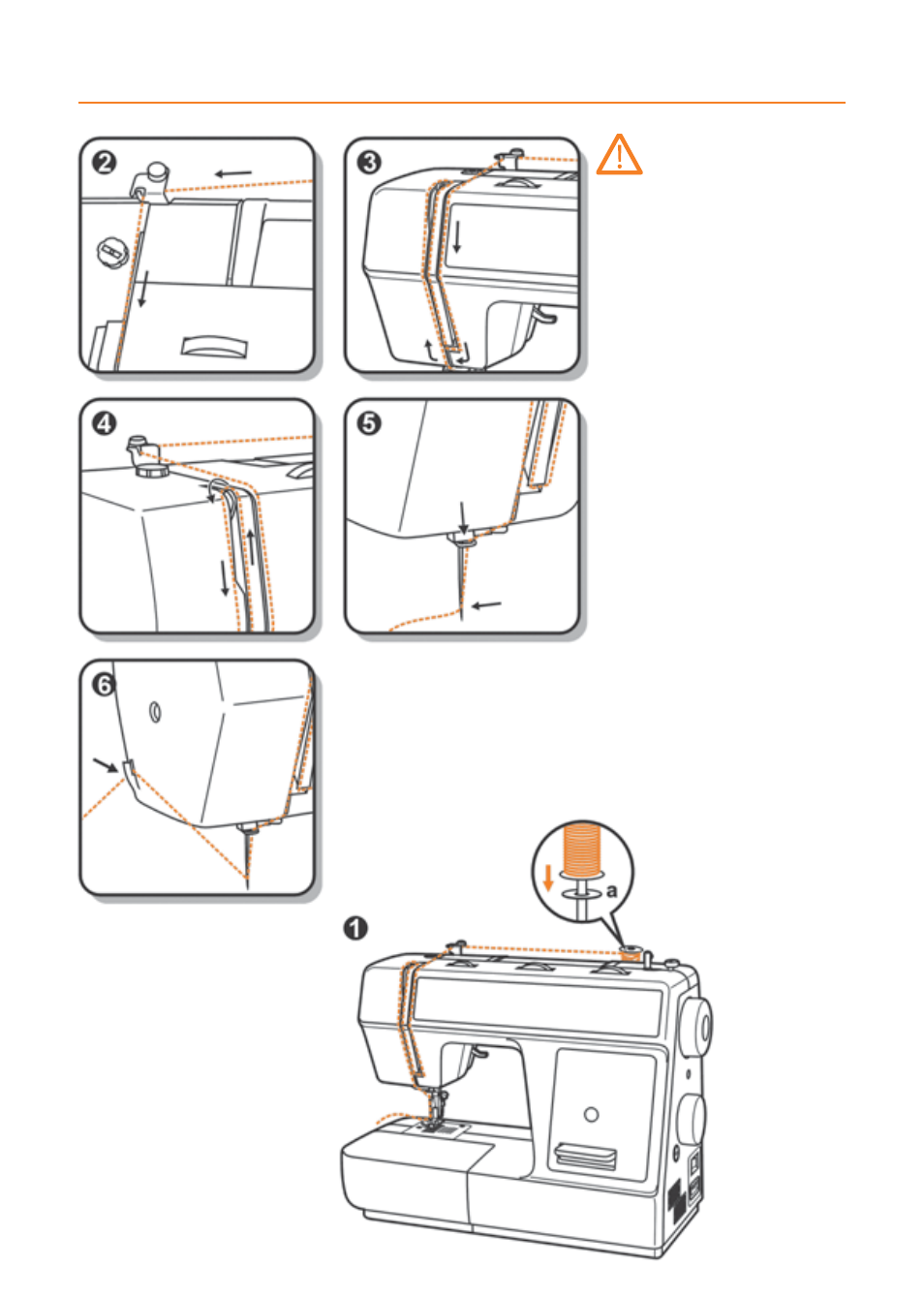 Threading the upper thread | Husqvarna E20 User Manual | Page 15 / 36