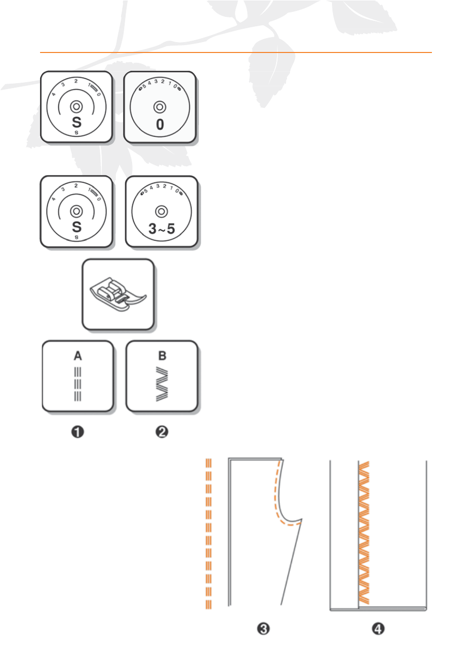 Stretch stitch selection | Husqvarna E20 User Manual | Page 30 / 36