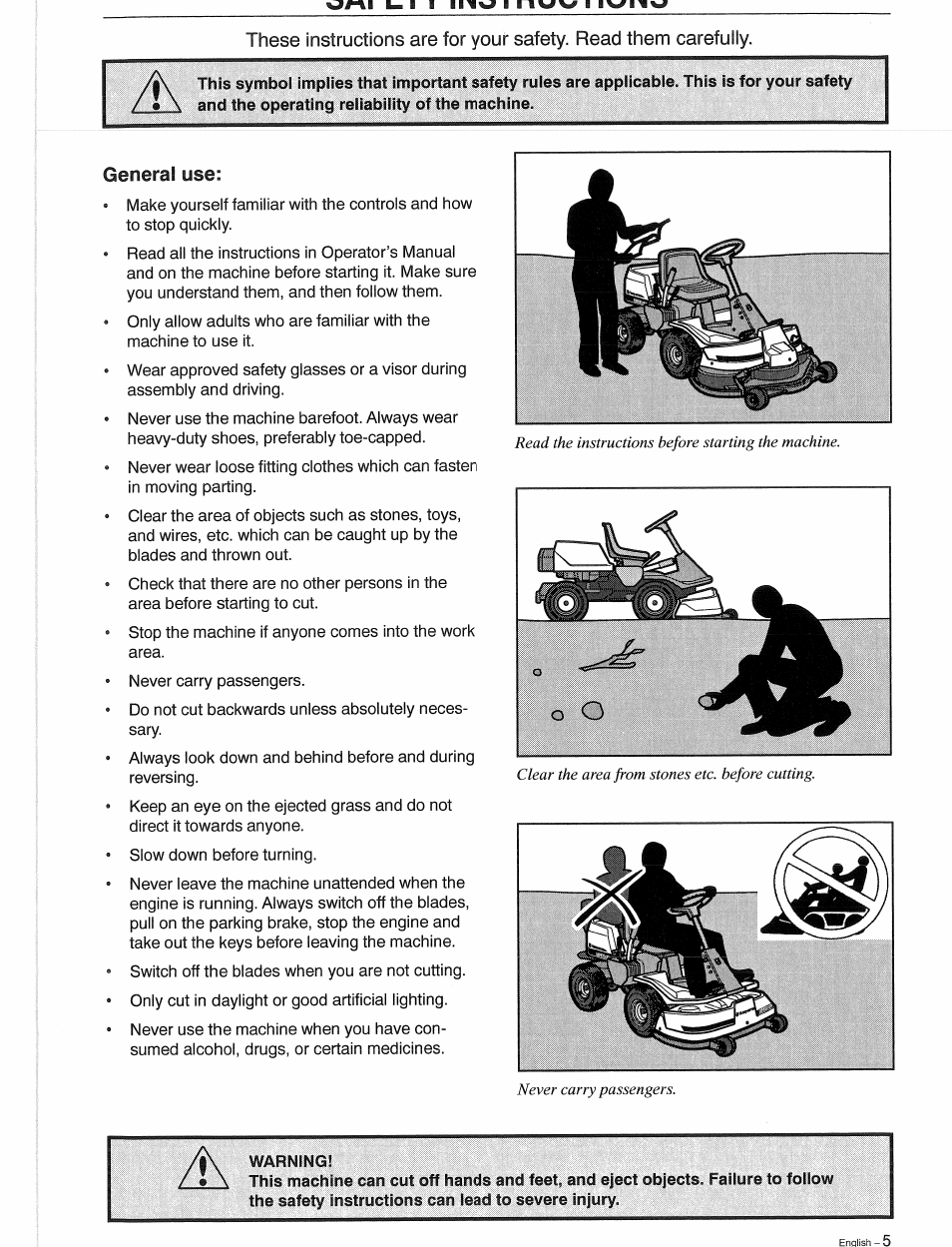 General use | Husqvarna 1030 BioClip User Manual | Page 6 / 35
