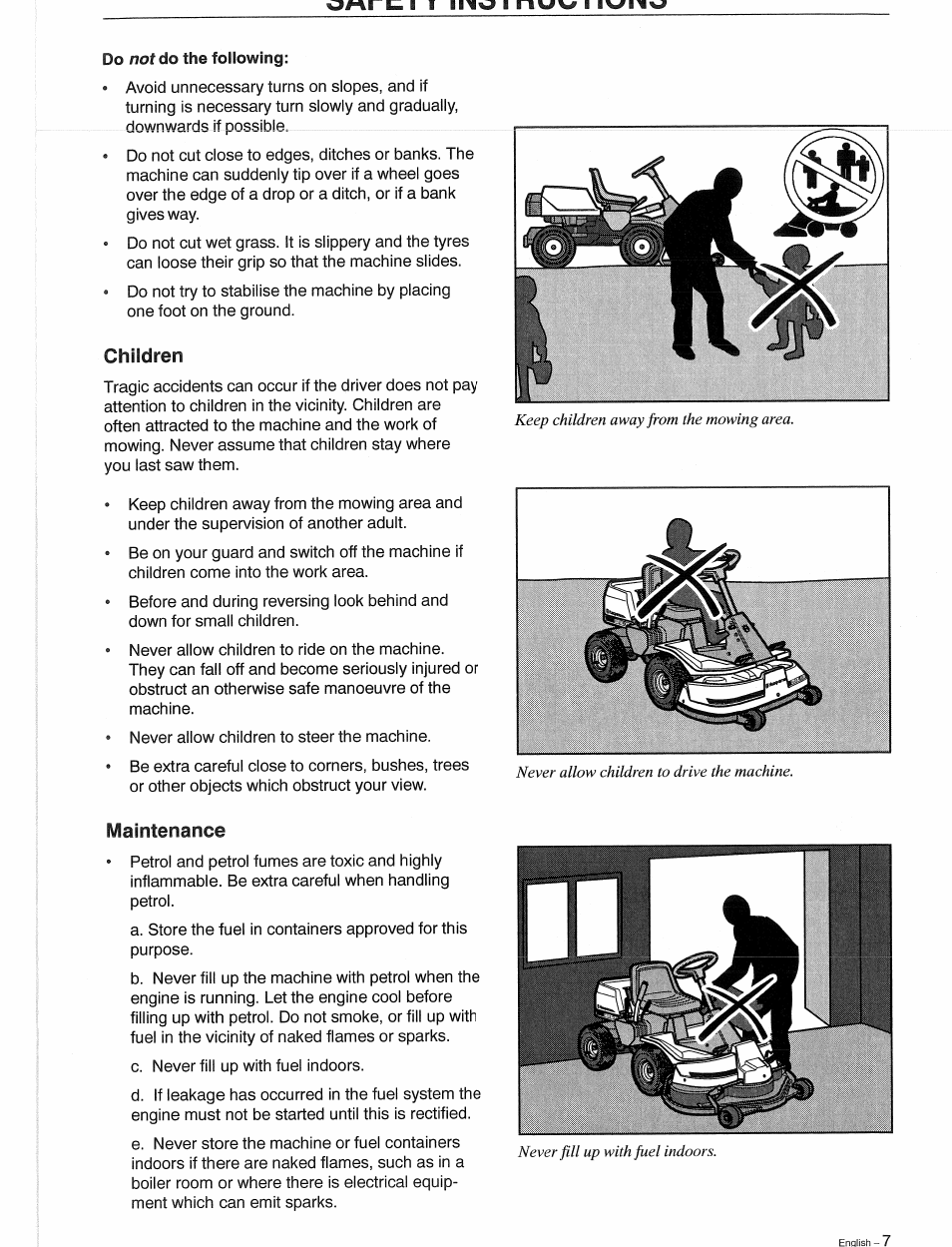 Children, Maintenance, Children maintenance | Husqvarna 1030 BioClip User Manual | Page 8 / 35