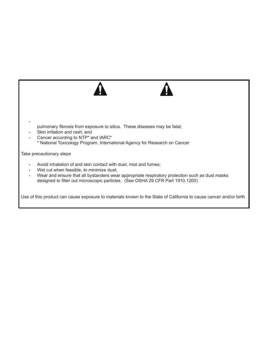 Dust warning | Husqvarna FS 6500 User Manual | Page 23 / 24